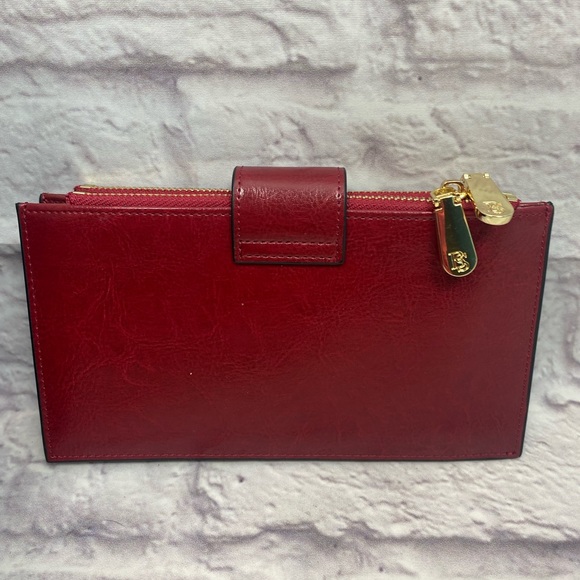 Bostanten Leather Red Wine Wallet and Card Holder New! - Picture 3 of 5